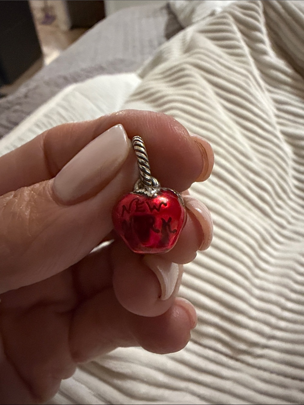 Brighton New York State the big Red Apple Charm Pendant